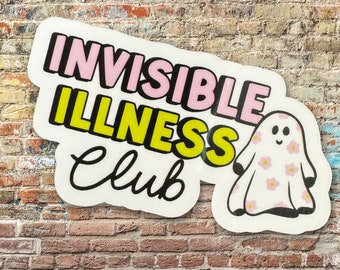 Chronic Illness Sticker, Trendy Water Bottle Decal, Spoonie Gift, Invisible Illness Club Laptop Sticker, Autoimmune Dysautonomia Accessories