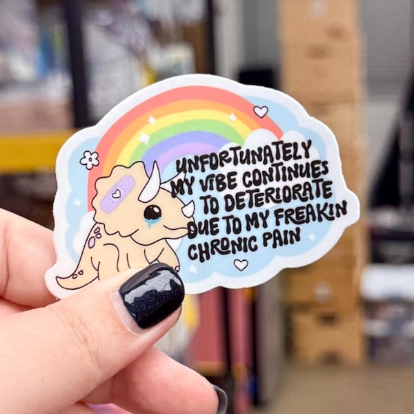 Chronic Pain Sticker, Trendy Water Bottle Decal, Spoonie Gift, Invisible Illness Club Laptop Sticker, Autoimmune Dysautonomia Accessories