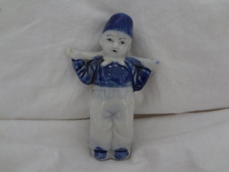Vintage Japanese Delft Blue Boy figurine Etsy