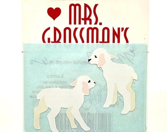 Vintage NIP Mrs. Grossman’s Stickers by the Yard- Lambs, 3 Sheets