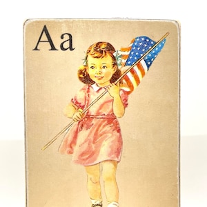 Handgemachte Vintage Style Americana Karteikarten Holzschild