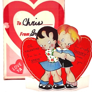 Vintage Valentinstag Karte