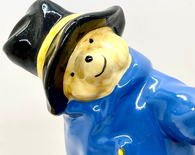 Vintage Coalport England Paddington Bear Hitchhiker Bone China Figurine