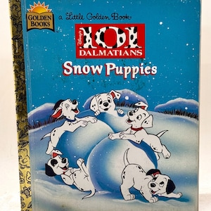 Vintage Disney’s 101 Dalmatians “Snow Puppies”, Little Golden Book, First Edition~ 1996