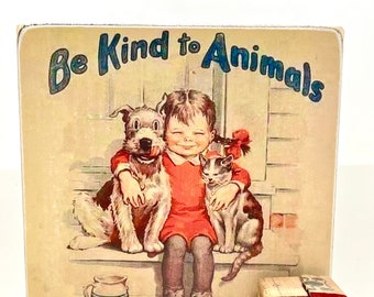 Handmade Vintage Style Be Kind to Animals Wood Sign/Shelf Sitter