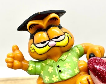 Vintage Garfield Graduation Vinyl Figurine