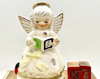 Vintage Napcoware September Birthday Month Angel Figurine