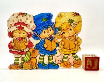 Handmade Vintage Style Strawberry and Friends Christmas Standee