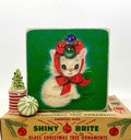 Handmade Vintage Style Christmas Kitty Wood Signs/Shelf Sitters