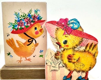 Letreros de madera para Pascua hechos a mano en estilo vintage / Soportes para estantes