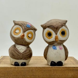 Vintage Owl Sweethearts Salt and Pepper Shakers