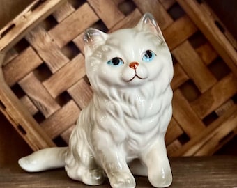 Vintage  Porcelain Kitty Cat Figurine