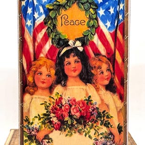 Cartello in legno per la pace/mensola in stile vintage americano fatto a mano