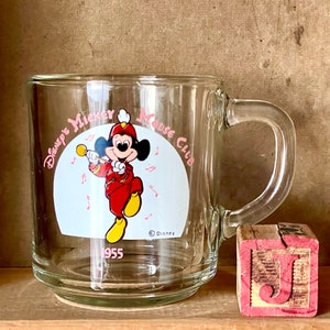 Vintage Anchor Hocking Disney’s Mickey Mouse Club Glass Mug