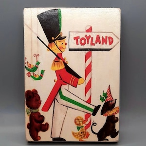 Handmade Vintage Style Christmas Toyland Wood Sign/Shelf Sitter