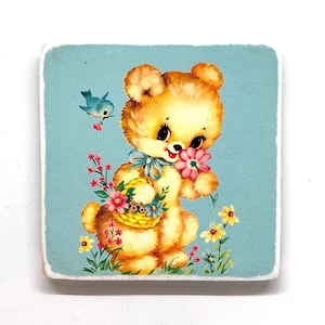 Handmade Vintage Style Extra Cute Bear Magnets
