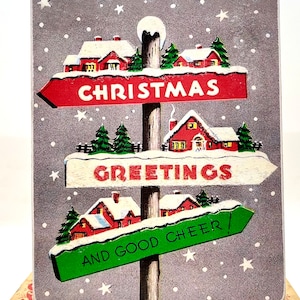 Mid-Century Style Christmas Wood Sign/Shelf Sitter