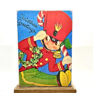 Handmade Vintage Style Christmas Toy Soldier Wood Sign/Shelf Sitter