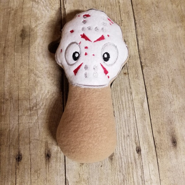 Jason, Friday the 13th, baby rattle, soft, safe, horror, scary, creepy