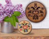 Hex Eagle (04-08in) Hardwood PA Dutch Sign w Free Personalization