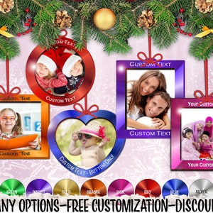 csgl! Photo Frame CLASSIC Mirror Acrylic Holiday Ornament w/ Free Personalization by Red Tail Crafters