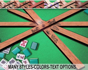mj_MAHJONG_PUSHERS WOOD (Natural) Single to 4/Set Customized Graphics/Text and Custom Size Up to 1.70Hx23.70L Inches
