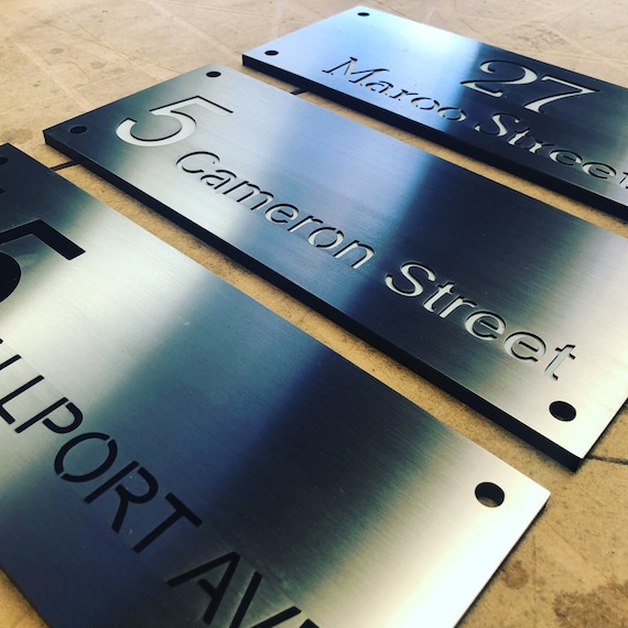 Stainless Steel Custom Made Laser Cut House Signs