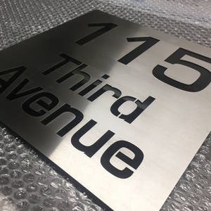 Modern Stainless Steel Custom Made Laser Cut House Signs, Numbers and Plaques, Mailbox
