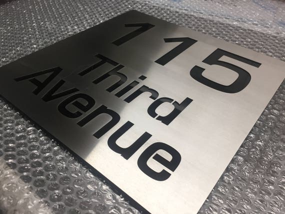 Modern Stainless Steel Custom Made Laser Cut House Signs, Numbers and Plaques, Mailbox