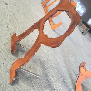 Carta de acero 3D Corten y número de acero oxidado