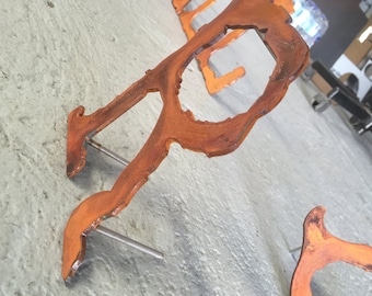 Carta de acero 3D Corten y número de acero oxidado