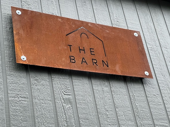 Farm Signs - Barn Signs Corten (Rusted) Steel Custom Made Laser Cut , Made to Order