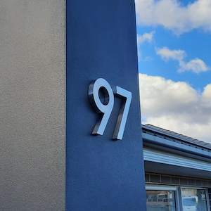 Números de casa personalizados - Corte láser 3D A316 acero inoxidable - Cualquier fuente