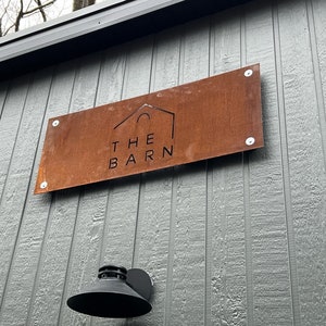 Farm Signs Barn Signs Corten Rusted Steel Custom Made Laser Cut , Made to Order image 2