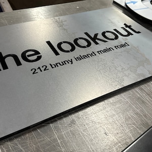 Double Sided Corten (Rusted) Steel House Building Home Sign Plaque Custom Made