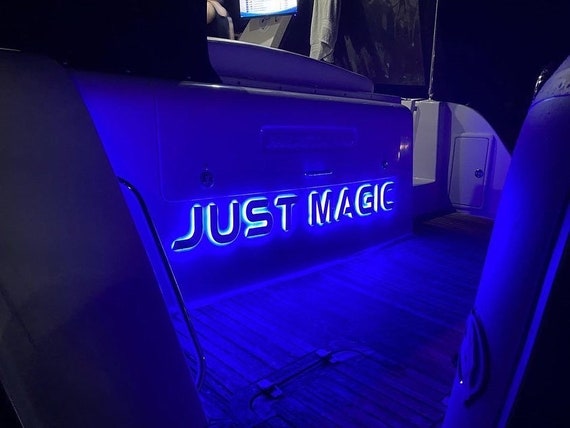 Illuminated Lit Up Yacht Boat Letters Custom Made to Order LED - All Marine Applications