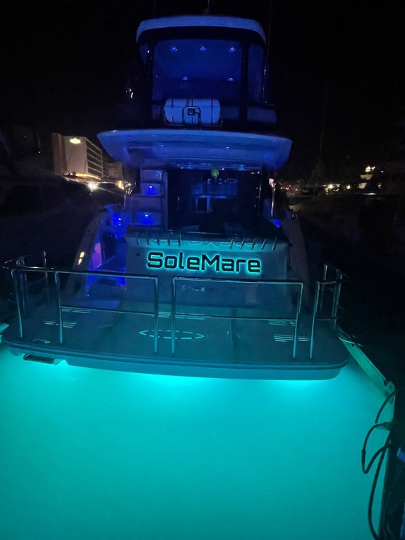 Illuminated LED Lit Yacht Boat Letters Custom Made to Order - All Marine Applications