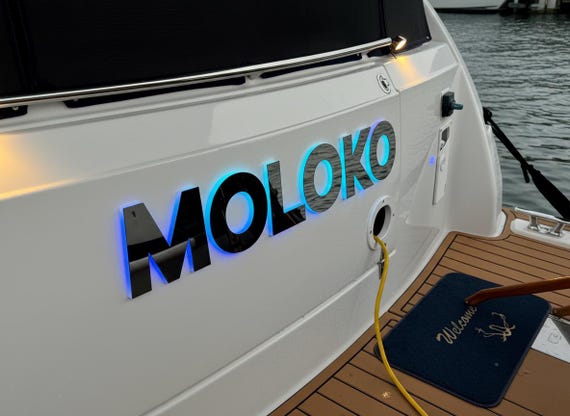Boat Yacht Lit Up 3D LED Letters Marine Grade Custom Made Yacht Boat letters