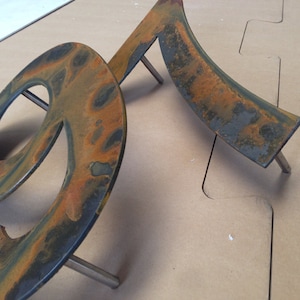 CORTEN (rusted) Steel Floating House Numbers Made to Order 200mm