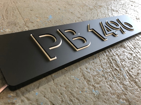 Illuminated car Number Plates Registration Plates UK and HK format (Front and Rear)