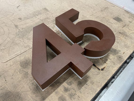 LED House Number Sign, Custom Aluminum Address with Lighting