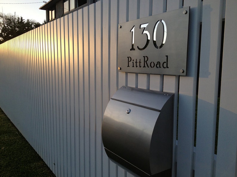 Stainless Steel Custom Made Laser Cut House Signs Numbers and Etsy