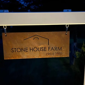 Farm Signs Barn Signs Corten Rusted Steel Custom Made Laser Cut , Made to Order image 1