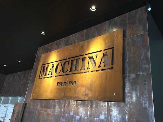 Custom Corten Steel Sign, Large Outdoor Rusted Metal Plaque