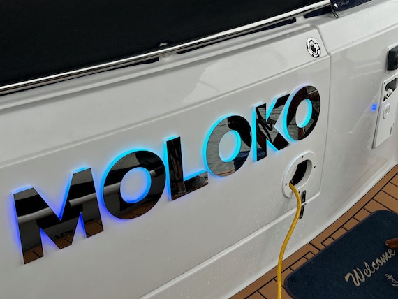 Boat Yacht Lit Up 3D LED Letters Marine Grade Custom Made Yacht Boat letters
