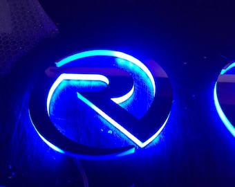 Laser Cut Stainless Steel Custom Made Laser Cut LED Business / Yacht / Boat Logo