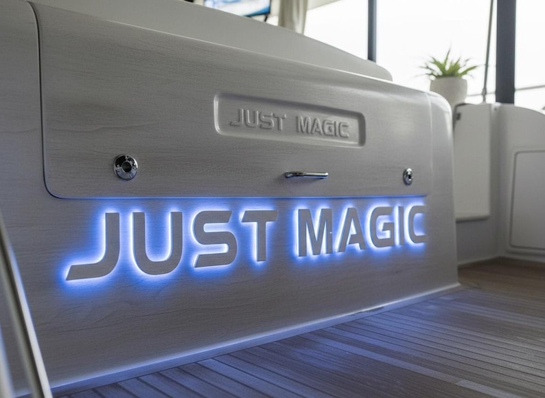 Custom Boat Letters, Illuminated Marine Grade Stainless Steel With LED ...