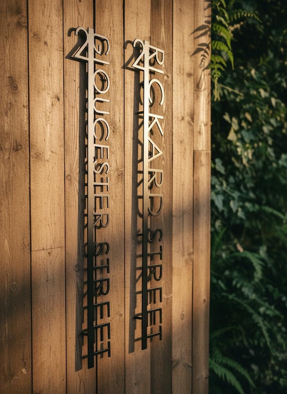 Custom House Sign, Made to Order Stainless Steel with Powder Coating