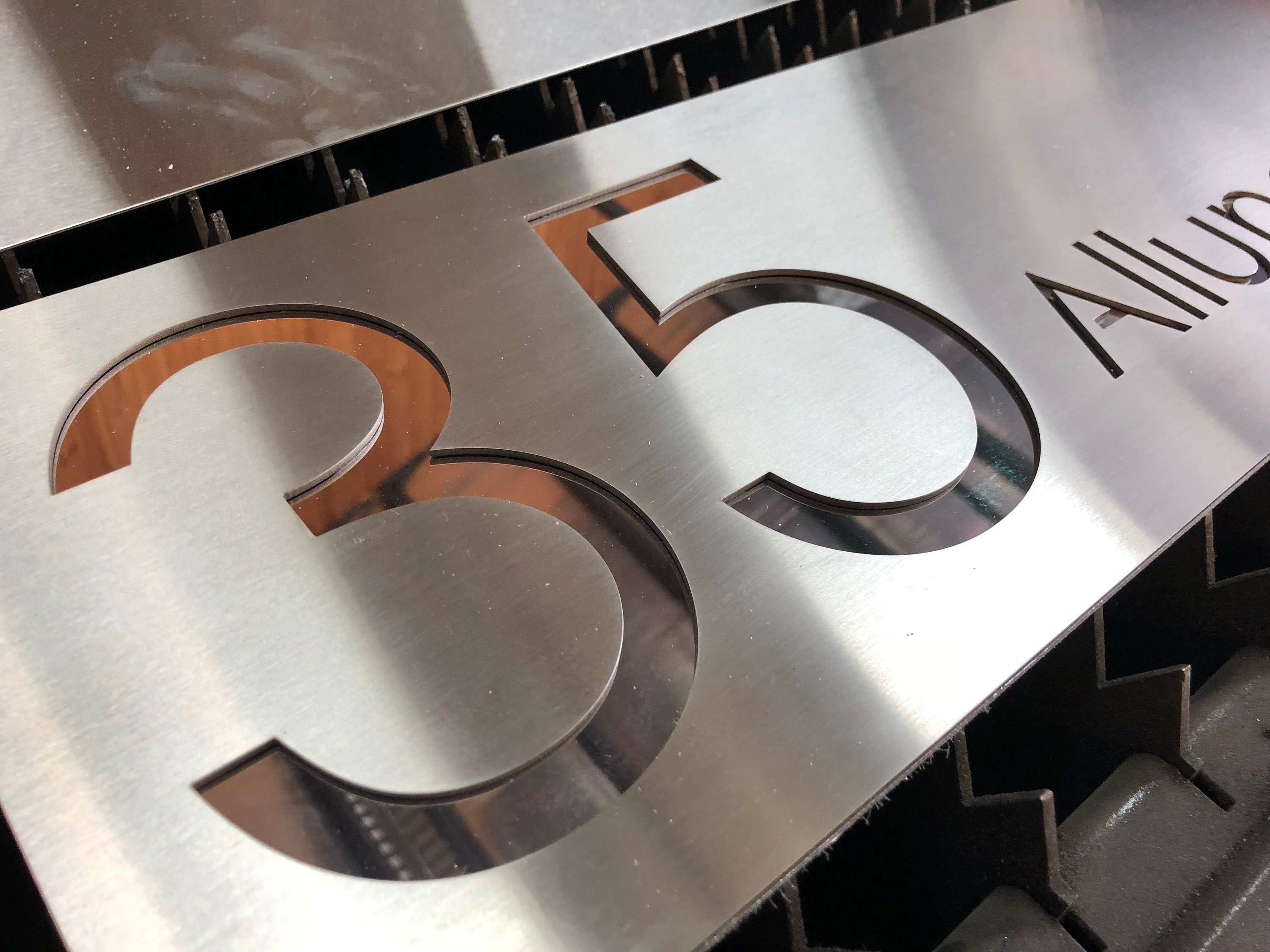 Stainless Steel Custom Made Laser Cut House Signs Numbers and | Etsy