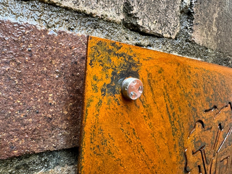 Custom Corten Steel Farm Sign: Rusted Metal Barn Plaque - Etsy